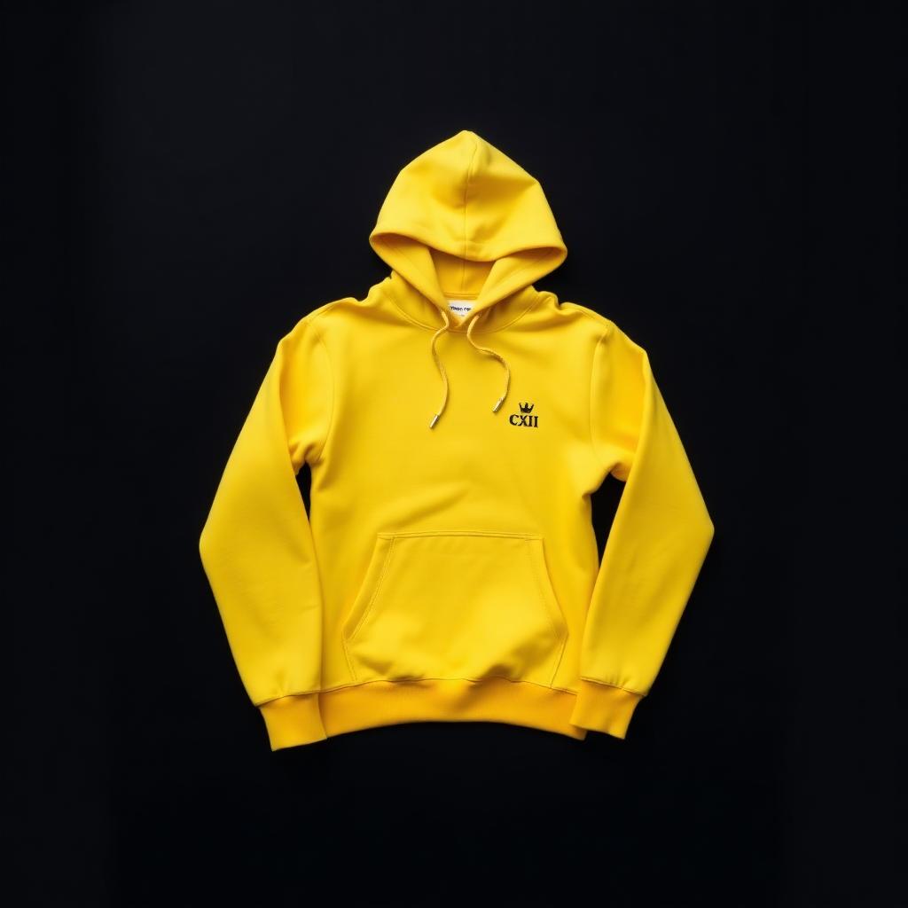Pull Col Rond Jaune